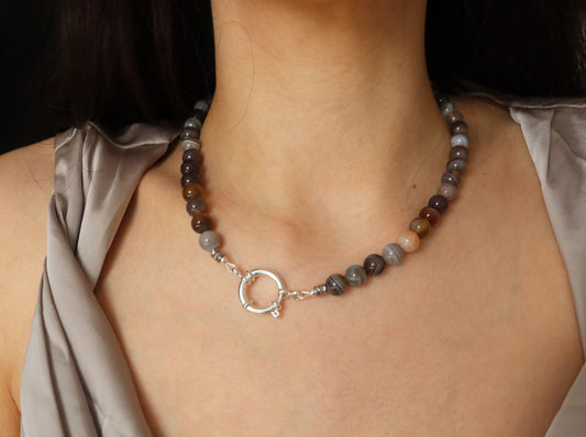 Collier Agate du Botswana
