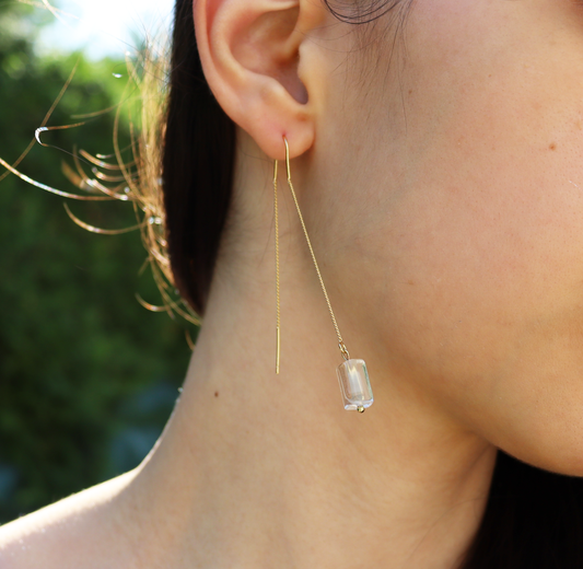 Boucles d’oreilles en Cristal de Roche