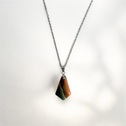 Pendentif en Jaspe Bicolore